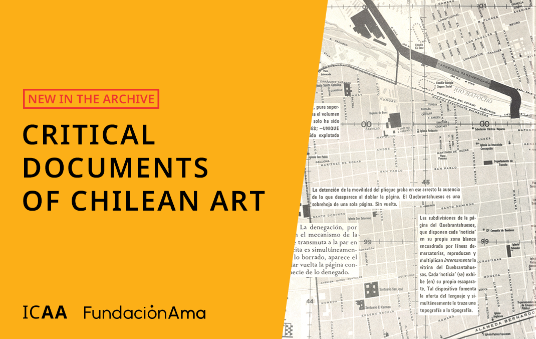 <p><strong>New in the Archive: Final Set of Critical Documents of Chilean Art</strong></p>
