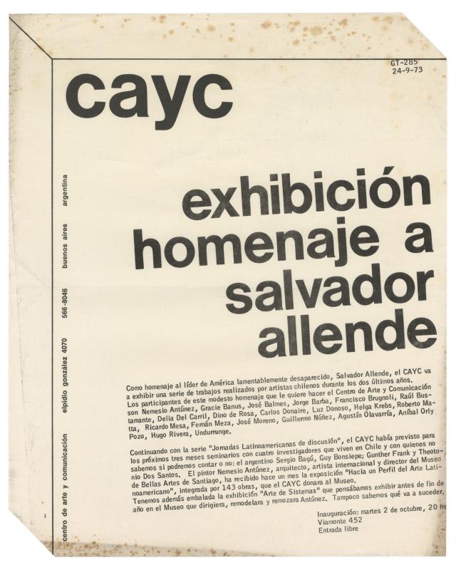 Instrucciones Para Exposición Circulante. Homenaje A Salvador Allende ...